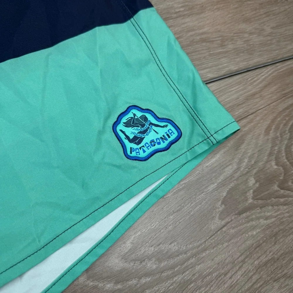 Patagonia Mens Hydro Series Boardshorts Colorblock Navy Teal XXL
